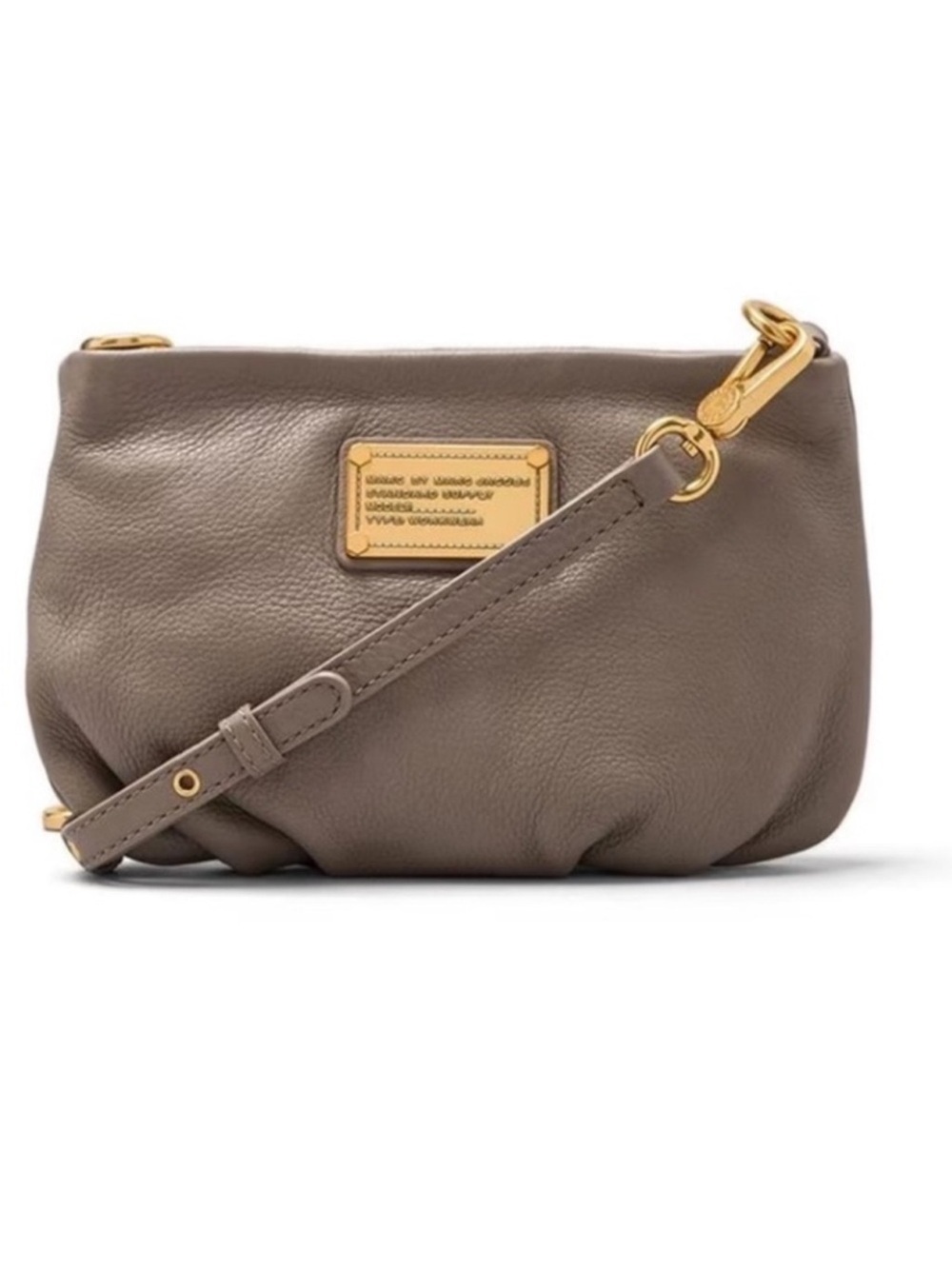 Marc by Marc Jacobs Taupe Classic Q Percy Leather Crossbody Bag